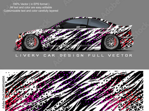 car livery graphic vector. abstract grunge background design for vehicle vinyl wrap and car branding
