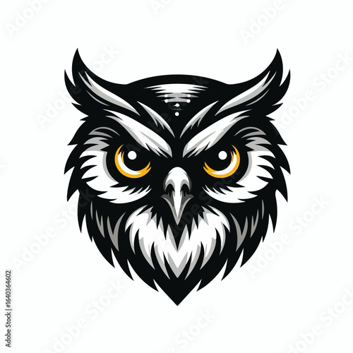 angry owl logo vector image