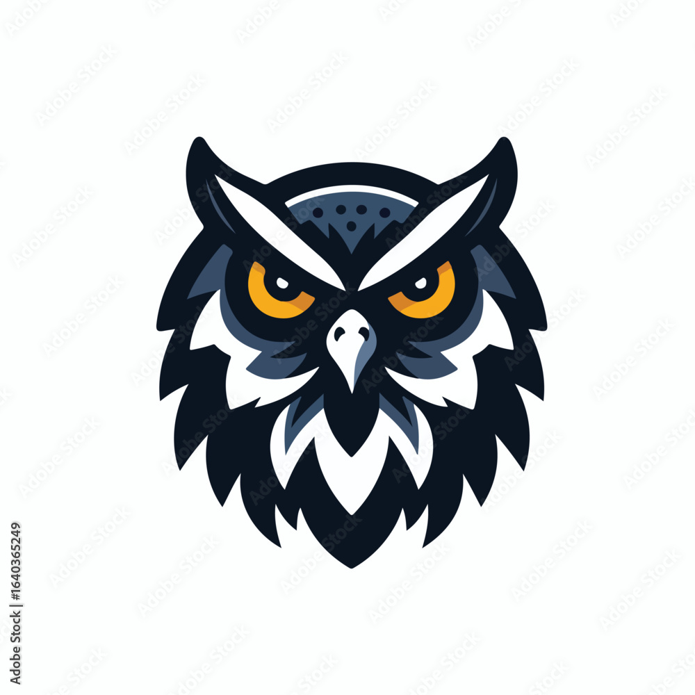 angry owl logo vector image angry owl logo vector image