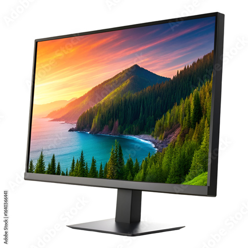 lcd tv in the sunset