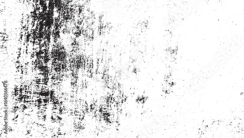 Black and White Heavy Distressed Grunge Texture Vector Overlay