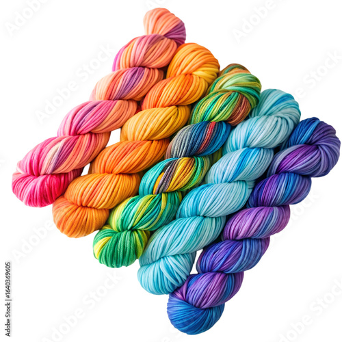 colorful rope on white background