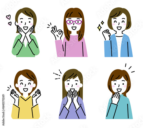 よろこぶ女性