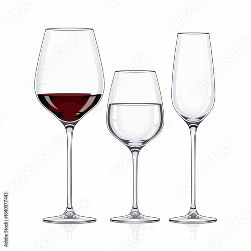 Elegant Wine Glasses Set for Fine Dining