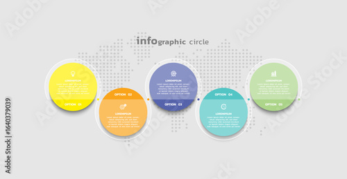 Vector infographic business template colorful design