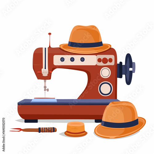 帽子製造業のベクターイラスト素材