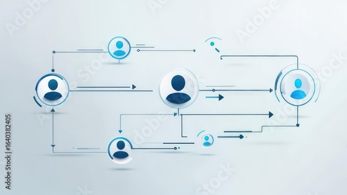 Abstract network of connected people