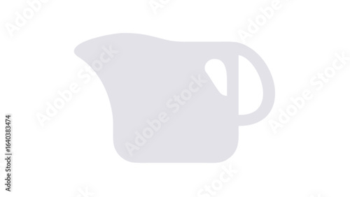 Grey milk pitcher vector illustration for dairy products and kitchenware design and decoration needs