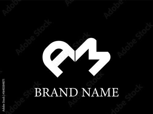 Creative AM logo design, Letter AM logo design vector template