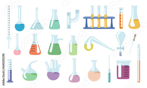 A Collection of Various Laboratory Glassware and Equipment