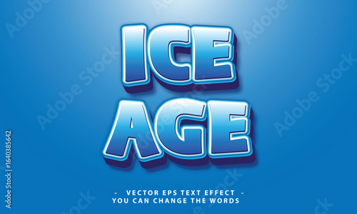ice age text with effect illustration