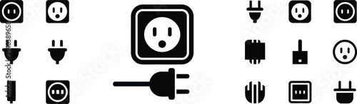 Electrical plugs and outlets set