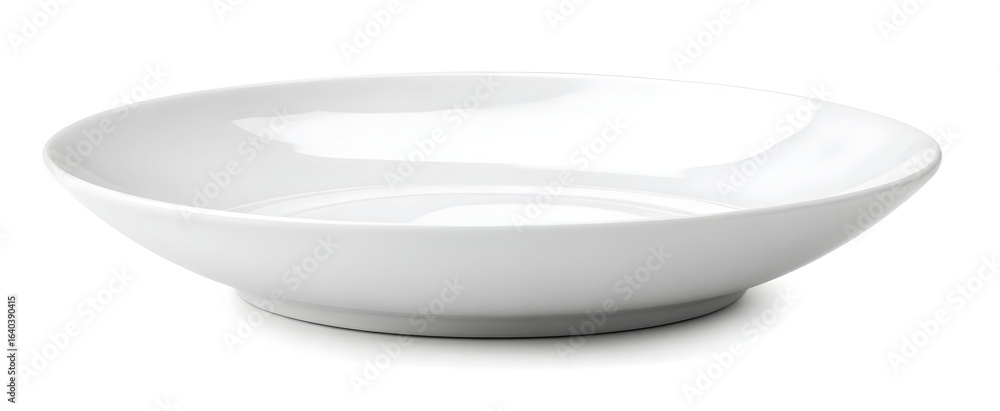 A clean, modern white plate showcasing its elegant design, perfect for serving gourmet dishes or everyday meals. A clean, modern white plate showcasing its elegant design, perfect for serving gourmet dishes or everyday meals.