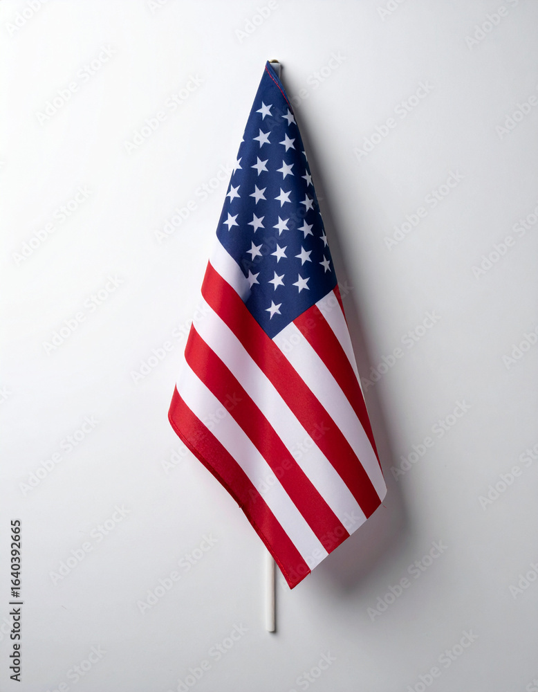 Fototapeta premium Folded American Flag in Minimalist Style for Labor Day