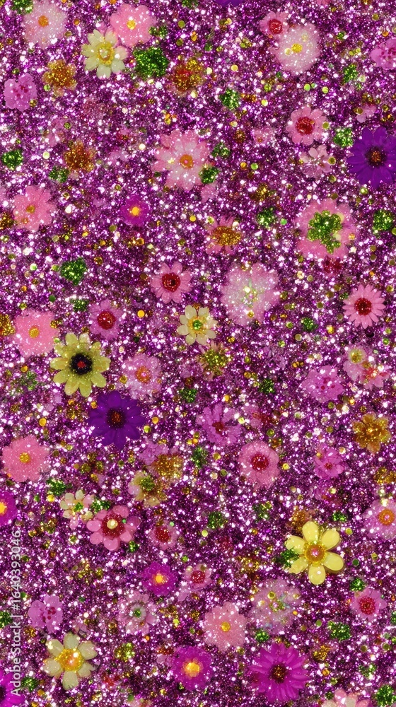 Obraz premium A vibrant, textured floral pattern