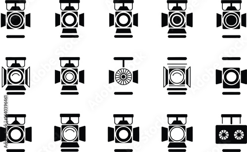 Assorted spotlight icons array