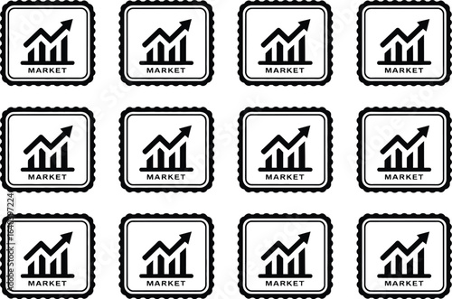 Market growth stamp collection