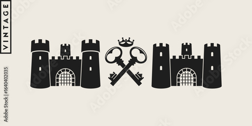 Vintage style castle