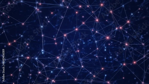 Wallpaper Mural Abstract network visualization with interconnected nodes and lines against a dark blue background, suggesting connectivity and data flow. Torontodigital.ca