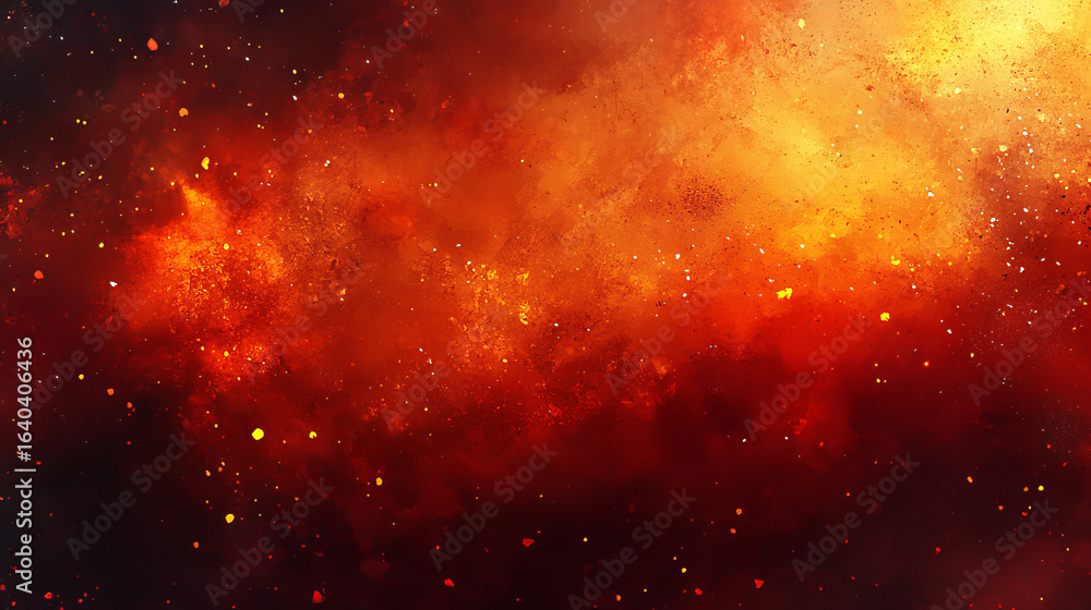 Naklejka premium Abstract fiery nebula explosion