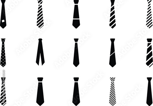 Collection of various tie icons
