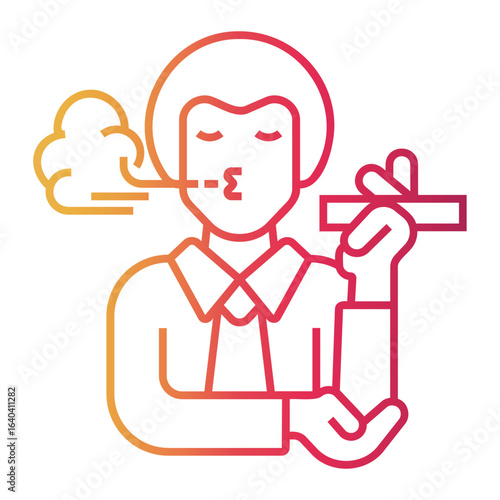 vape Line Gradient Icon