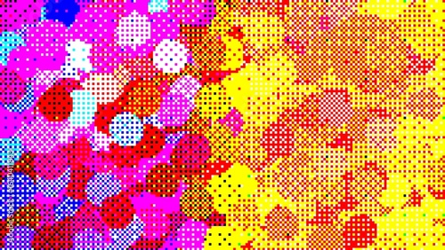 seamless pattern with colorful dots pop geometry abstract retro color background 