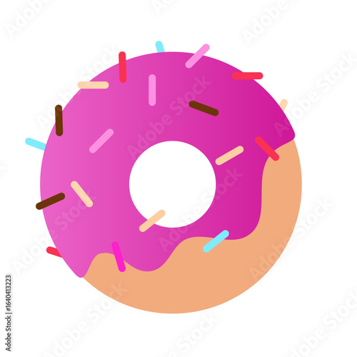 cute doughnut cartoon element