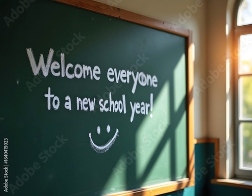 School classroom chalkboard - Welcome everyone to a new school year