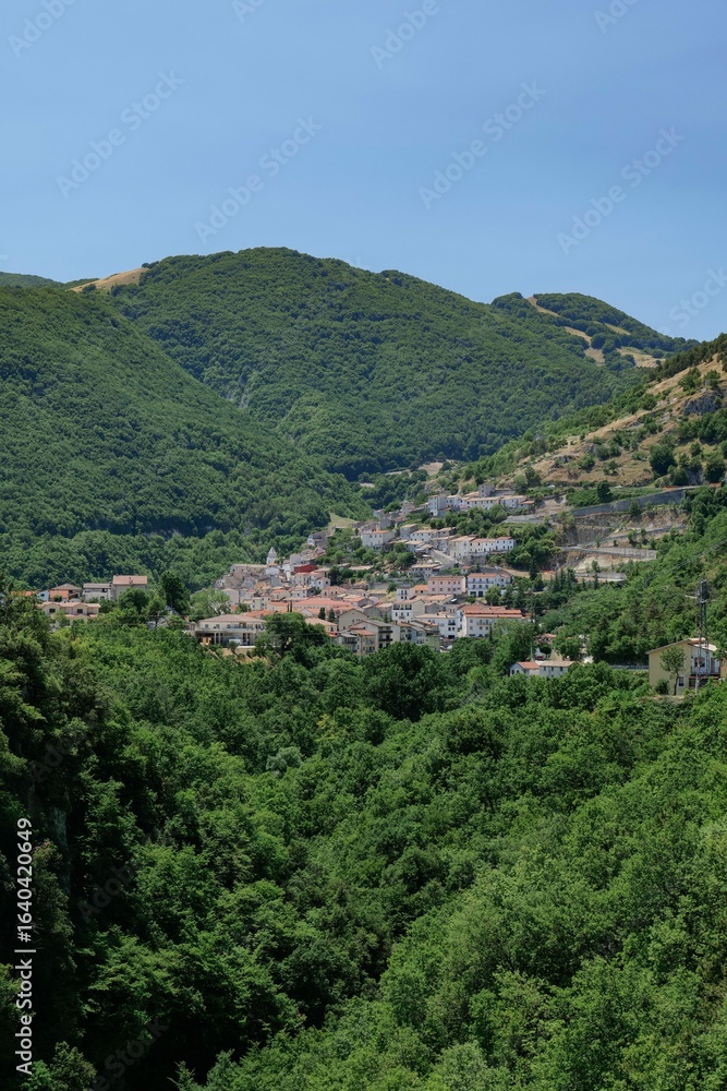 Fototapeta premium The village of Roccamandolfi in Molise, Italy.