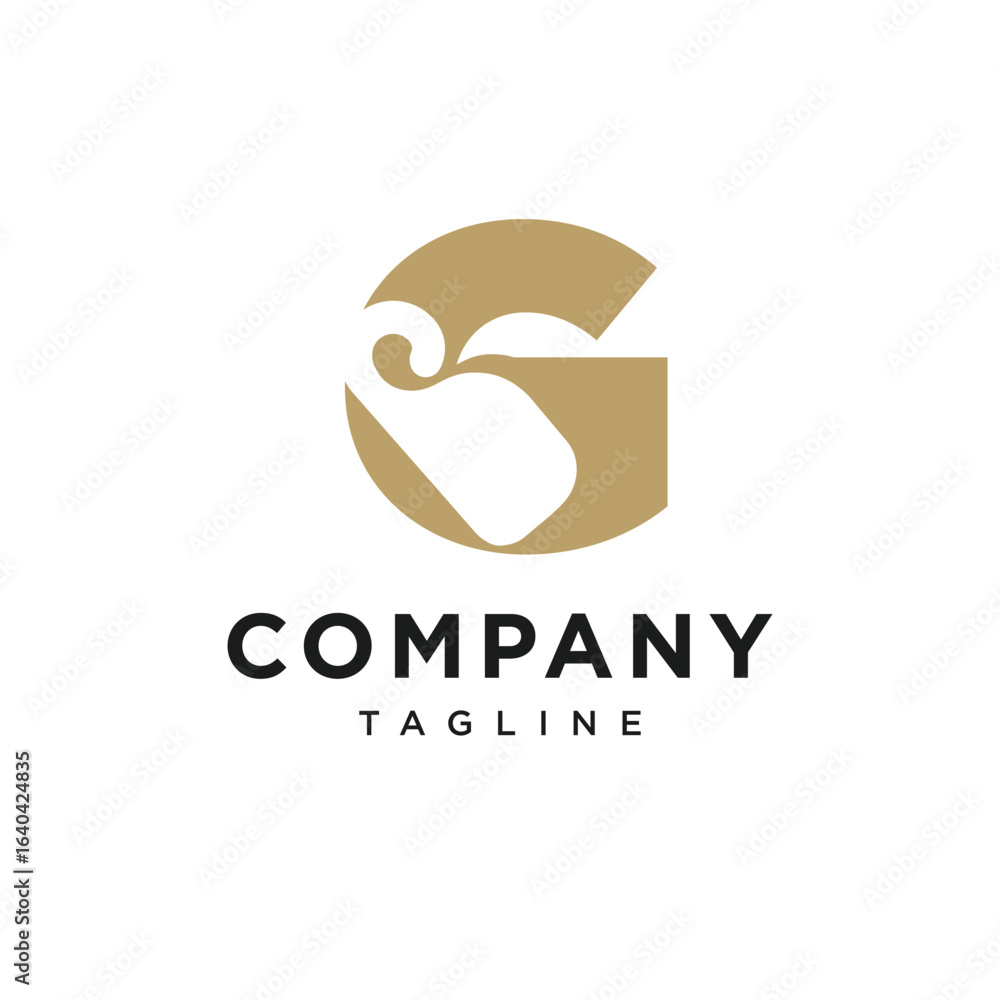 Naklejka premium Letter G Hanging Room Hotel Logo Icon Vector