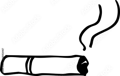 smoking cigarette doodle element