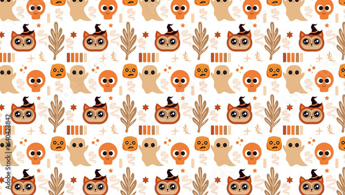 Cute Hallowen Seamless Pattern