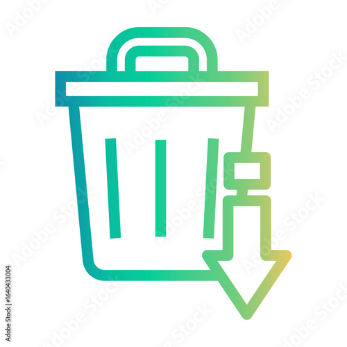 waste Line Gradient Icon