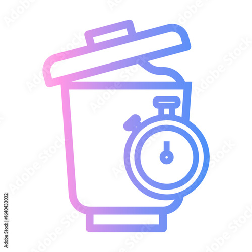 waste Line Gradient Icon