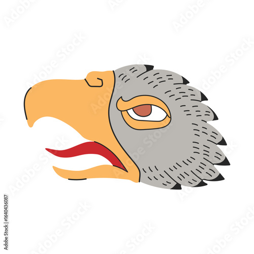Cuauhtli sign 2 tattoo hand drawn icon clipart avatar logotype isolated illustration