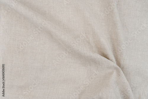 Wallpaper Mural Beige Crumpled Linen Textured Background Torontodigital.ca