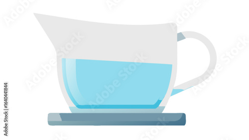Water pitcher illustration vector graphic design with liquid beverage container for kitchenware design, 100 char