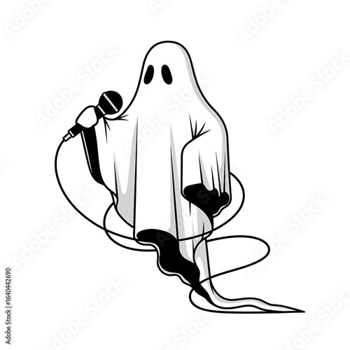 A Ghost with a Microphone, Ready to Perform