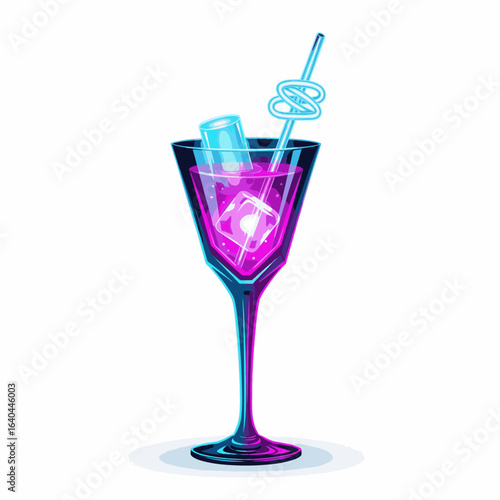 Sci-Fi Neon Glowing Cocktail Glasses