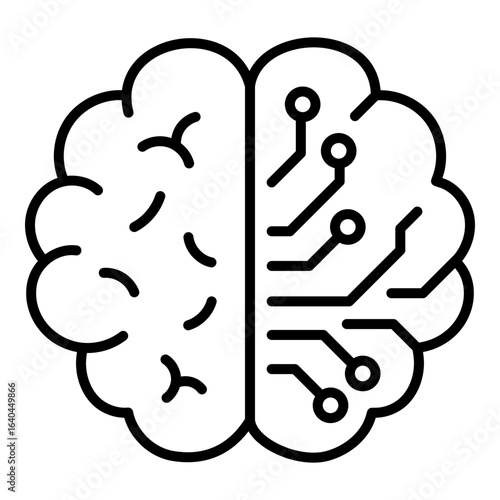 Conceptual icon of artificial intelligence, machine learning and other AI related content. 