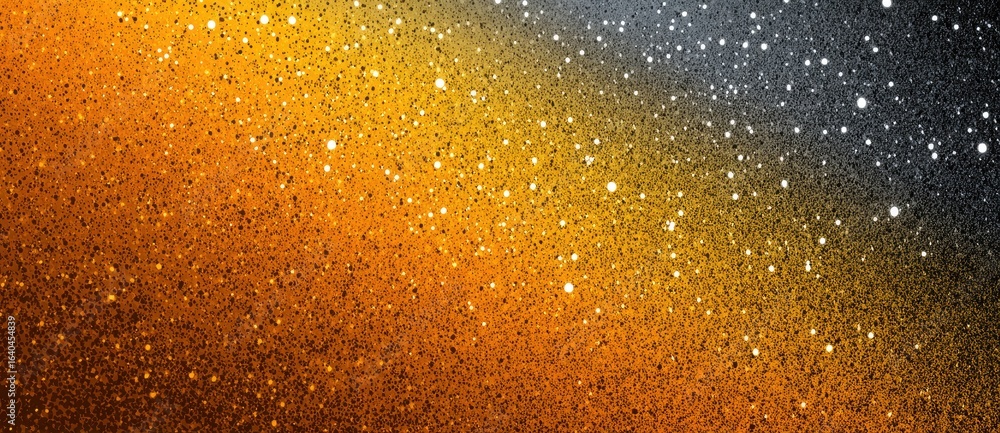 Fototapeta premium Gradient glitter background, orange to dark gray