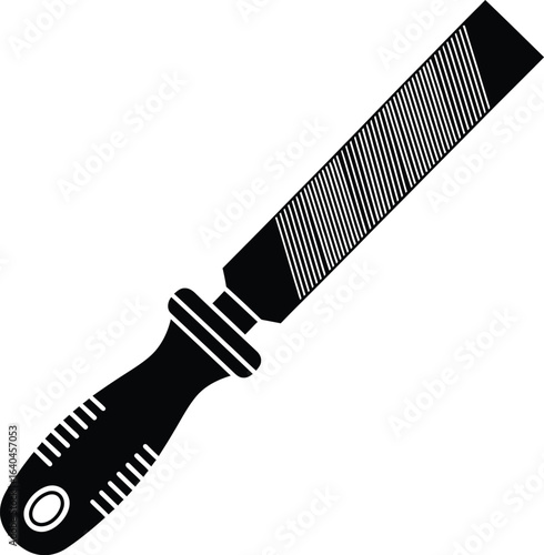 Metal file tool, essential for shaping and smoothing metal, featuring a comfortable handle and durable blade, perfect for workshop and garage use