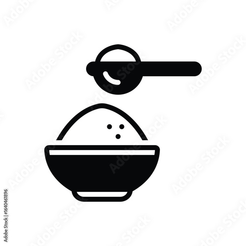 Black solid icon for sugar