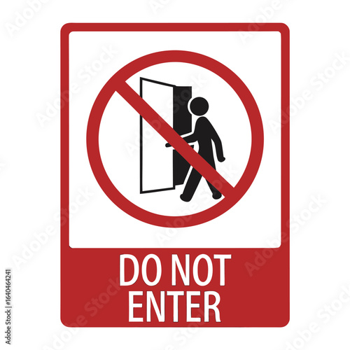 Isolated sign of do not enter sign, no trespassing, authorized personnel only, prohibit people from passing sign
