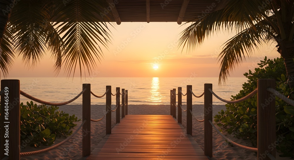 Fototapeta premium sunset on the beach