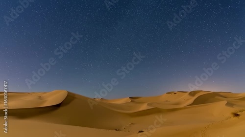 Desert Nocturne: Dunes Under a Starry Sky