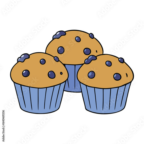 Golden, fluffy blueberry muffins bursting with juicy berries, offering a sweet-tart flavor and irresistible aroma, perfect for breakfast or a delightful snack.
