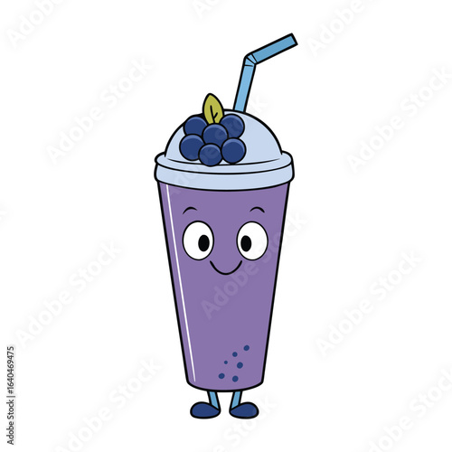A creamy blueberry smoothie bursting with fresh berry flavor, blended to perfection with yogurt and a touch of honey for a refreshing, healthy, and delicious treat.
