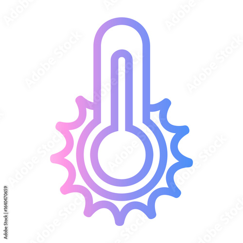 climate change Line Gradient Icon